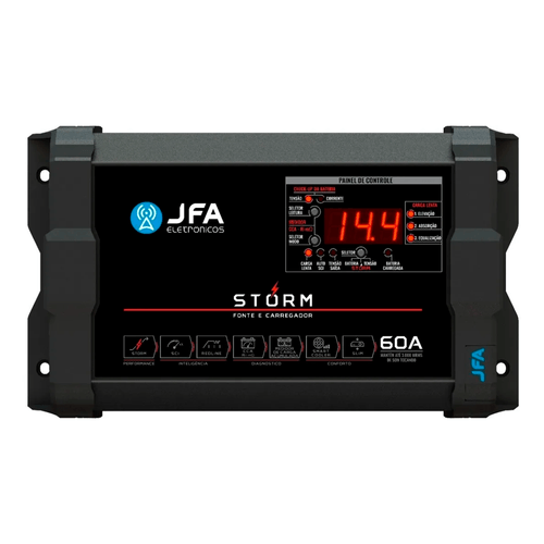 FONTE CARREGADOR BATERIA 60A STORM JFA