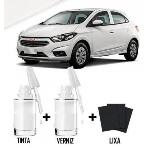 Tinta Tira Risco Automotivo Chevrolet Onix Branco Flatern