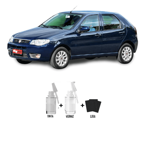 Tira Risco - Fiat Azul Búzios + Verniz + Lixa 15ml