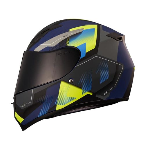 Capacete x11 trust pro transit azul/neon 58