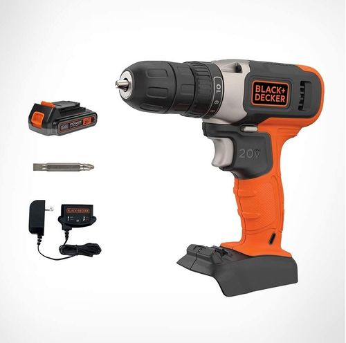 Parafusadeira/Furadeira 20V Li-Ion 3/8 Pol. com Carregador Bateria e Bits - Black+Decker-BCD702C1-BR