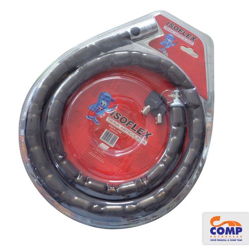 Trava Moto Cabo Antifurto Articulado Isoflex 1,20m Preta HDR00702