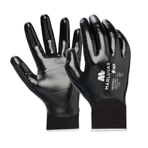 Luva Emborrachada M 8  Preto CA31201 Shogun Marluvas