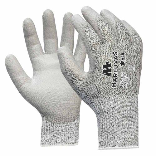 Luva Ultra Tech 9 G Cinza Tricotada PU CA39835 Marluvas