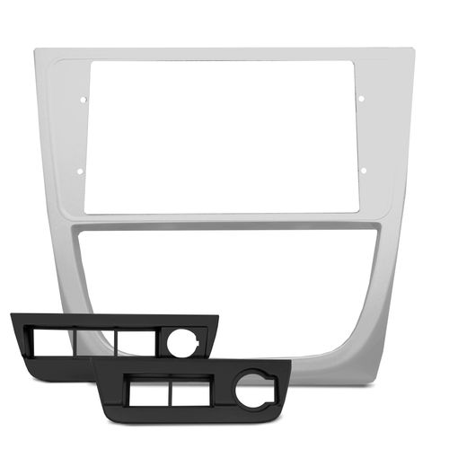 Moldura de Painel 9 Polegadas Gol Rallye Saveiro Cross 2008 a 2012 Prata