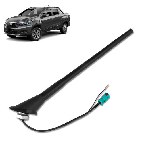 Antena de Teto Traseira Fiat Strada Haste 20cm Mega Flex Conector Fakra