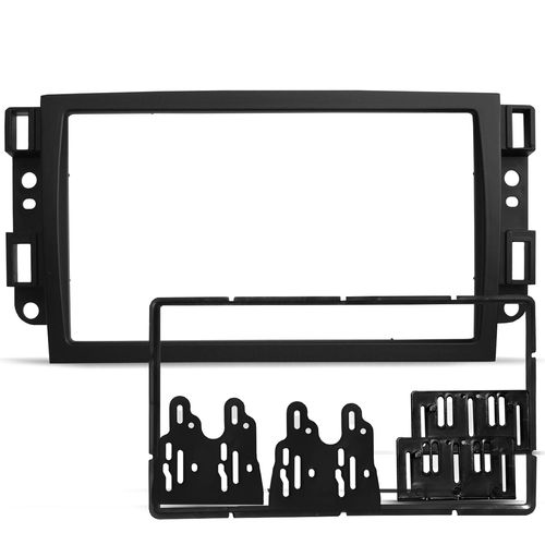 Moldura do Painel 2 Din Captiva 2008 a 2015 Preto Padrão Japonês e Chinês