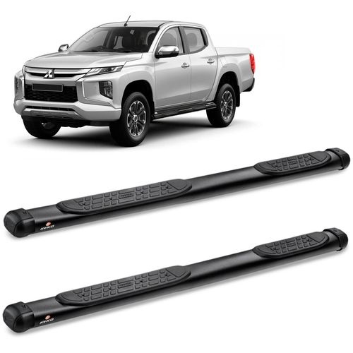 Estribo Lateral L200 Triton Sport 2017 a 2023 Oval Preto Keko