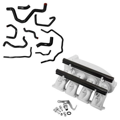 Coletor admissão plenum alumínio fundido (transversal) TBI lado esquerdo - 8 BICOS - TBI ORIGINAL + Kit Mangueira - Audi A3 1.8t 20v