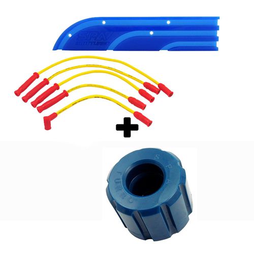 Organizador de cabos de vela (régua acrílica) + Coxim Frontal + Cabo de vela de silicone 10.4mm SPA para VW AP COM pino