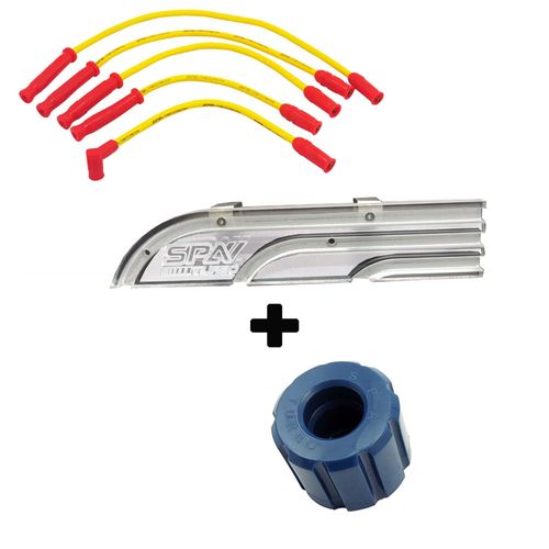 Organizador de cabos de vela (régua acrílica) + Coxim Frontal + Cabo de vela de silicone 10.4mm SPA para VW AP COM pino