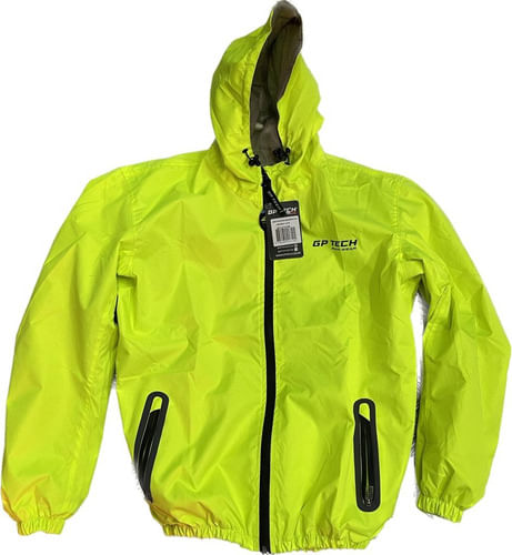 Jaqueta Corta Vento Amarelo Neon / Preta Resistente A Água