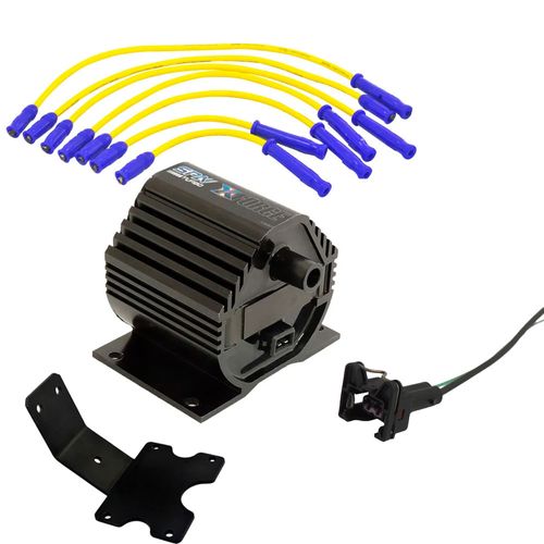 Cabo de vela de silicone 10.4mm SPA para GM Opala 6 cilindros SEM pino + Bobina de ignição de alta performance SPA X-FORCE 60.000 volts