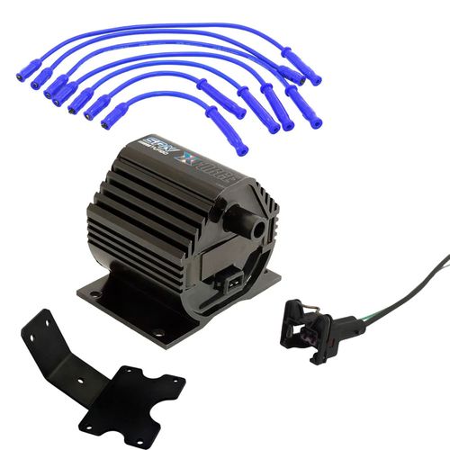 Cabo de vela de silicone 10.4mm SPA para GM Opala 6 cilindros SEM pino + Bobina de ignição de alta performance SPA X-FORCE 60.000 volts