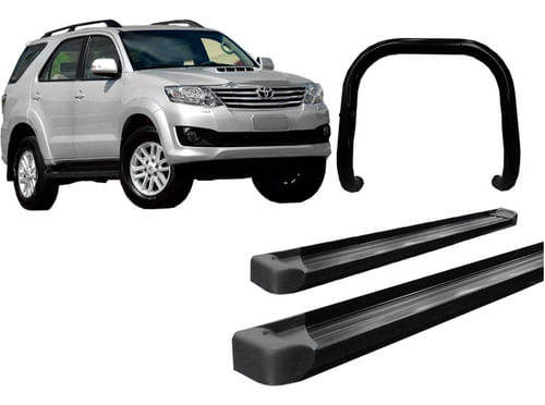 Kit Estribo Plataf Quebra Mato S/ Barra Preto Sw4 Até 2015