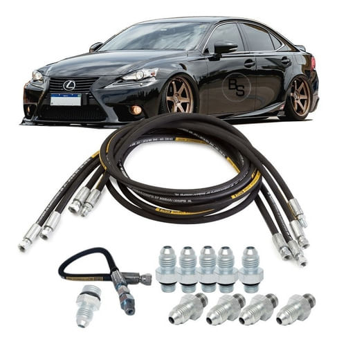 Kit Mangueira Prensada Suspensão A Ar 8mm/10mm Fusion