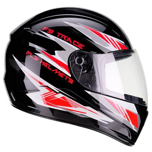 Capacete Moto Fly F-9 Trace - Preto/ Vermelho
