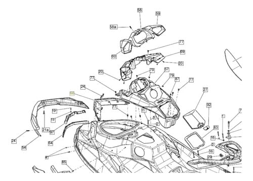 Defletor De Água Sea Doo Gti Gtr Até 2018 4t 291004273