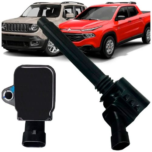 Bobina Ignicao Fiat Toro 1.8 16v 2015/... Jeep Renegade 1.8 16v 2015/... 3 Pinos (1 Por Cilindro)