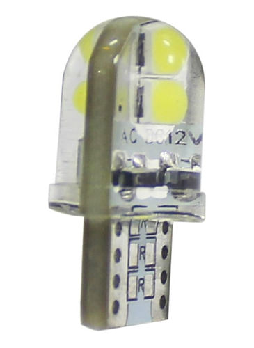 Par Lâmpada Proteção De Silicone T10 4 Leds Cree Carro Moto