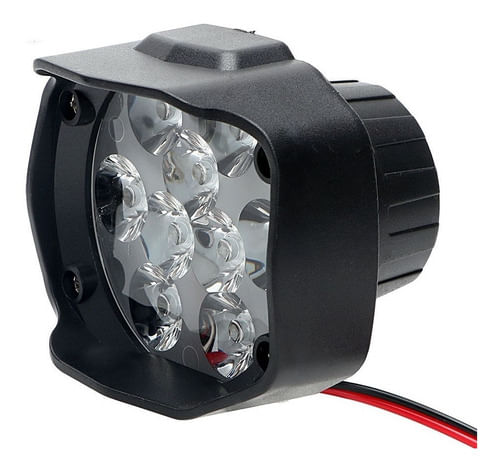 Unidade Farol Auxiliar Milha 9 Leds Cree Carro Moto