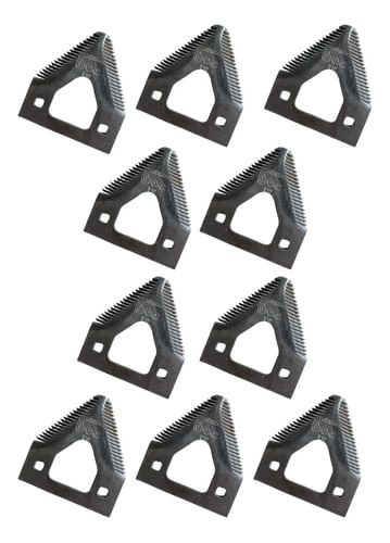 Kit 10 Lâminas De Corte Colheitadeiras New Holland 87037972