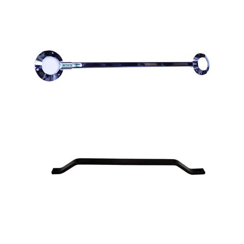 Barra estrutural superior Cromada + Barra estrutural Inferior VW Gol G1 "Quadrado"