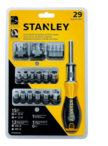 Chave Catracada 29 Peças Multi Bits/Soquetes - Stanley-STHT54925-840