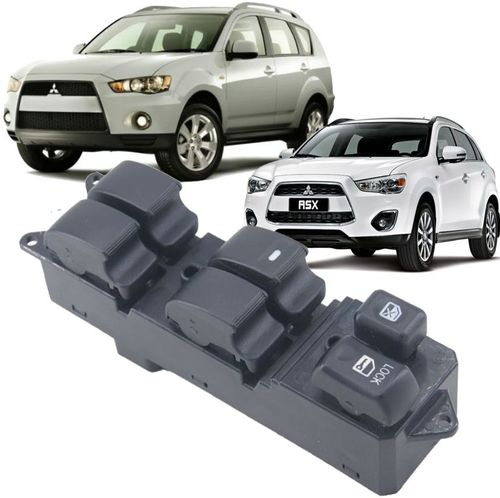 Botao Interruptor Vidro Eletrico Mitsubishi Outlander de 2011 e 2012 e Asx de 2010 À 2016