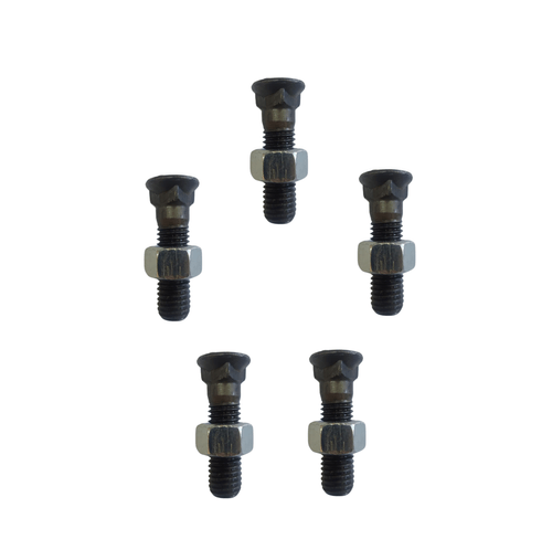 Kit 5 Parafusos de Aço Dureza 12.9 Com Porcas 5/8"x2.1/2" Para Lâminas e Arados