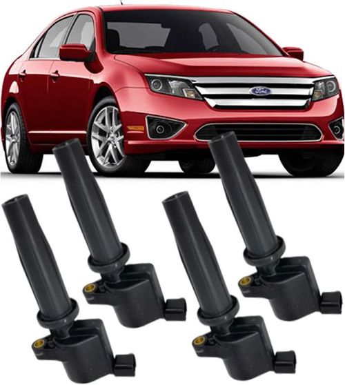 Kit 4 Bobina de Ignicao Fusion 2.5 16V Sel Duratec À Gasolina de 2009 À 2012 - Original Ford