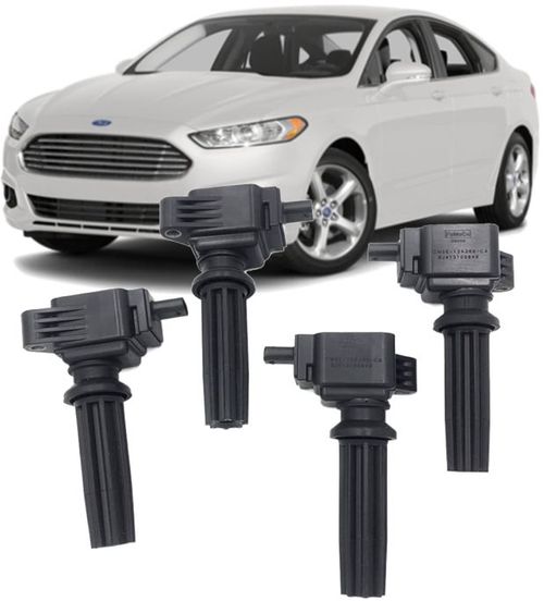 Kit 4 Bobina de Ignição Fusion 2.0 16V Titanium Ecoboost Turbo Gtdi de 2013 À 2020