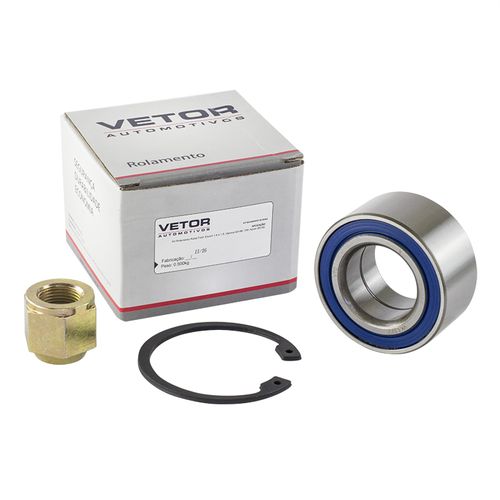 KIT ROLAMENTO ESFERAS CARGA RADIAL/AXIAL RODA DIANTEIRA PEUGEOT 106 C3 FUROS DE MONTAGEM