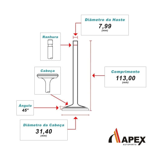 VALVULA ESCAPE - LADA NIVA 1.6