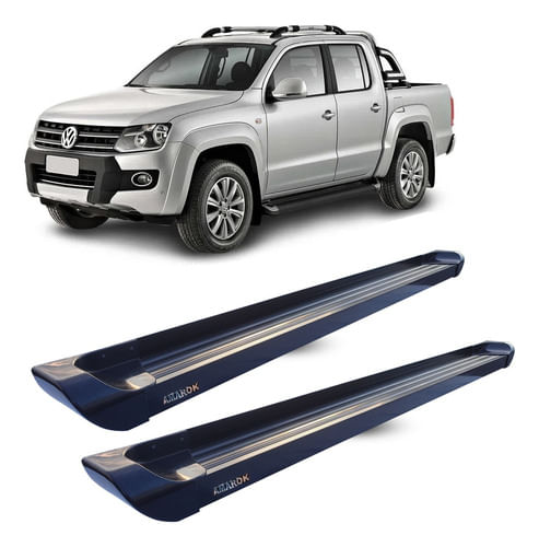Estribo Amarok C Dupla Plataforma de Alumínio Preto