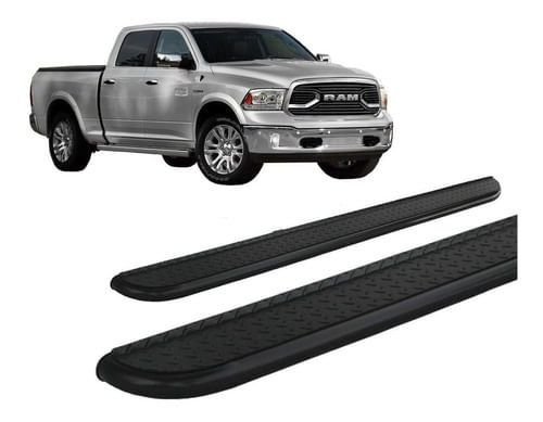 Estribo Chapa De Aço Preto Para Dodge Ram 2012 2020
