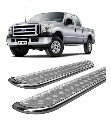 Estribo Chapa F-250 Cabine Dupla Cromado