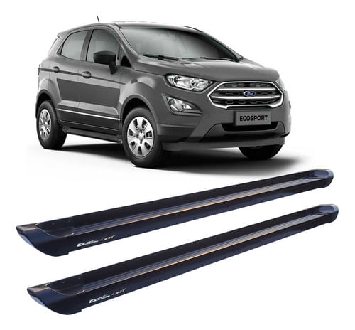 Estribo Ecosport 2013 Em Diante Plataforma De Alumínio Preto