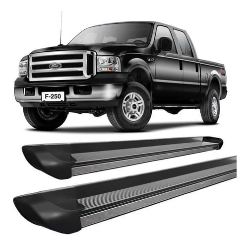 Estribo F-250 Personalizado Preto Fosco C D