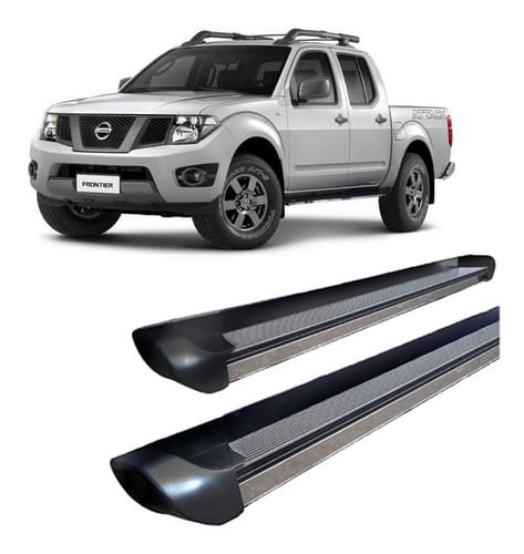 Estribo Frontier  2008 A 2016 Personalizado Preto