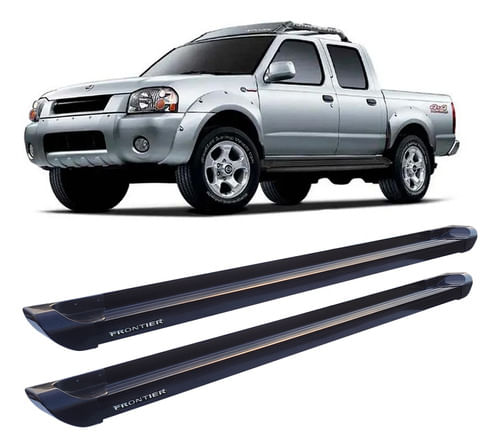 Estribo Frontier 2003 A 2007 Plataforma De Alumínio Preto