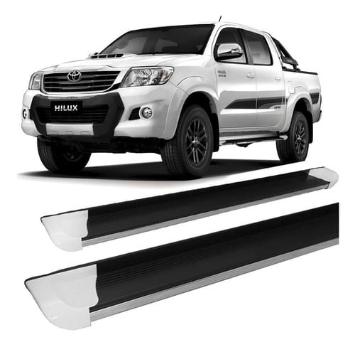 Estribo Hilux 2005 A 2015 Chapa Personalizado Branco C D