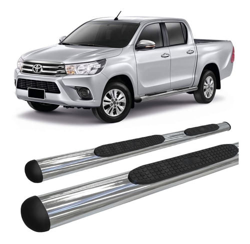 Estribo Hilux 2016 A 2020 Oval Oblongo Cromado C D