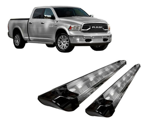 Estribo Persona Pont Preto Brilha C/cromado Dodge Ram 12/20