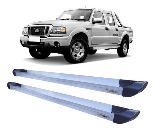 Estribo Ranger 2008 A 2012 Cabine Dupla Alumínio Prata