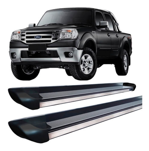 Estribo Ranger 2012 Cabine Dupla Personalizado Preto