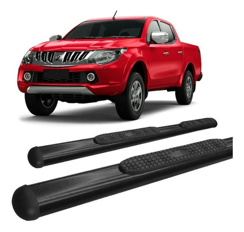 Estribo L-200 Triton 2017 Em Diante Oblongo Oval Preto