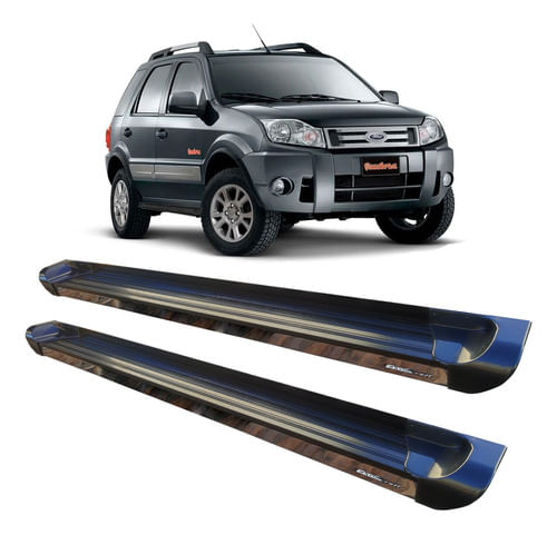 Estribo Lateral  Ecosport 2003 A 2012 Plataforma Preto