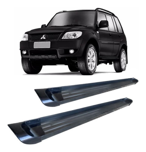 Estribo Pajero Tr4 Aluminio Preto