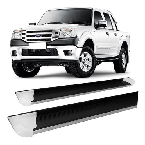 Estribo Ranger Até 2012 Cabine Dupla Personalizado Branco